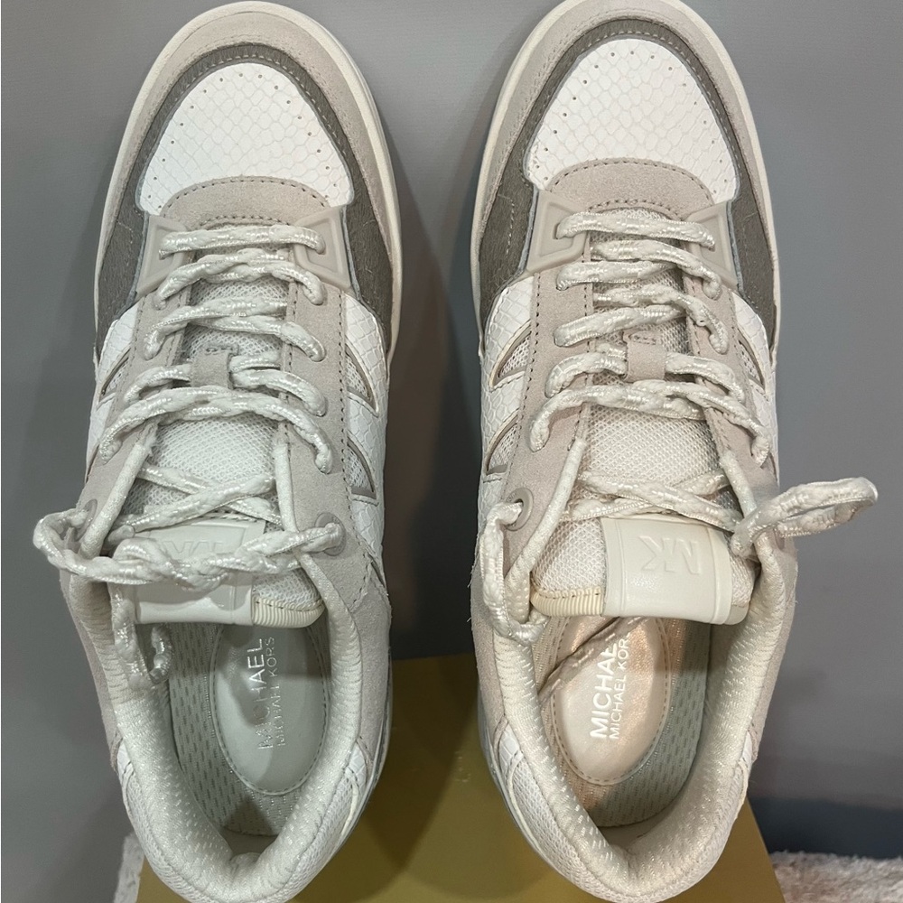 Michael Kors Women's White and Gray‎ Sneakers